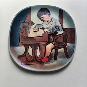 Pablo Picasso "Paul Sketching" Limited Edition Ceramic Plate, 1973